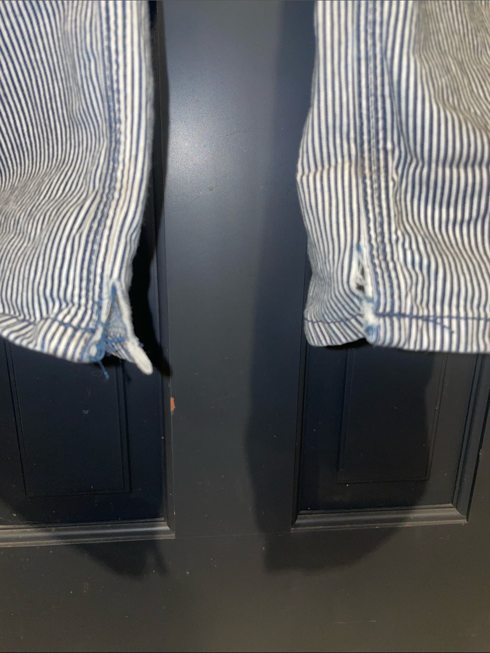 Dovetail Railroad Striped Denim Overalls - Picture 3 of 6
